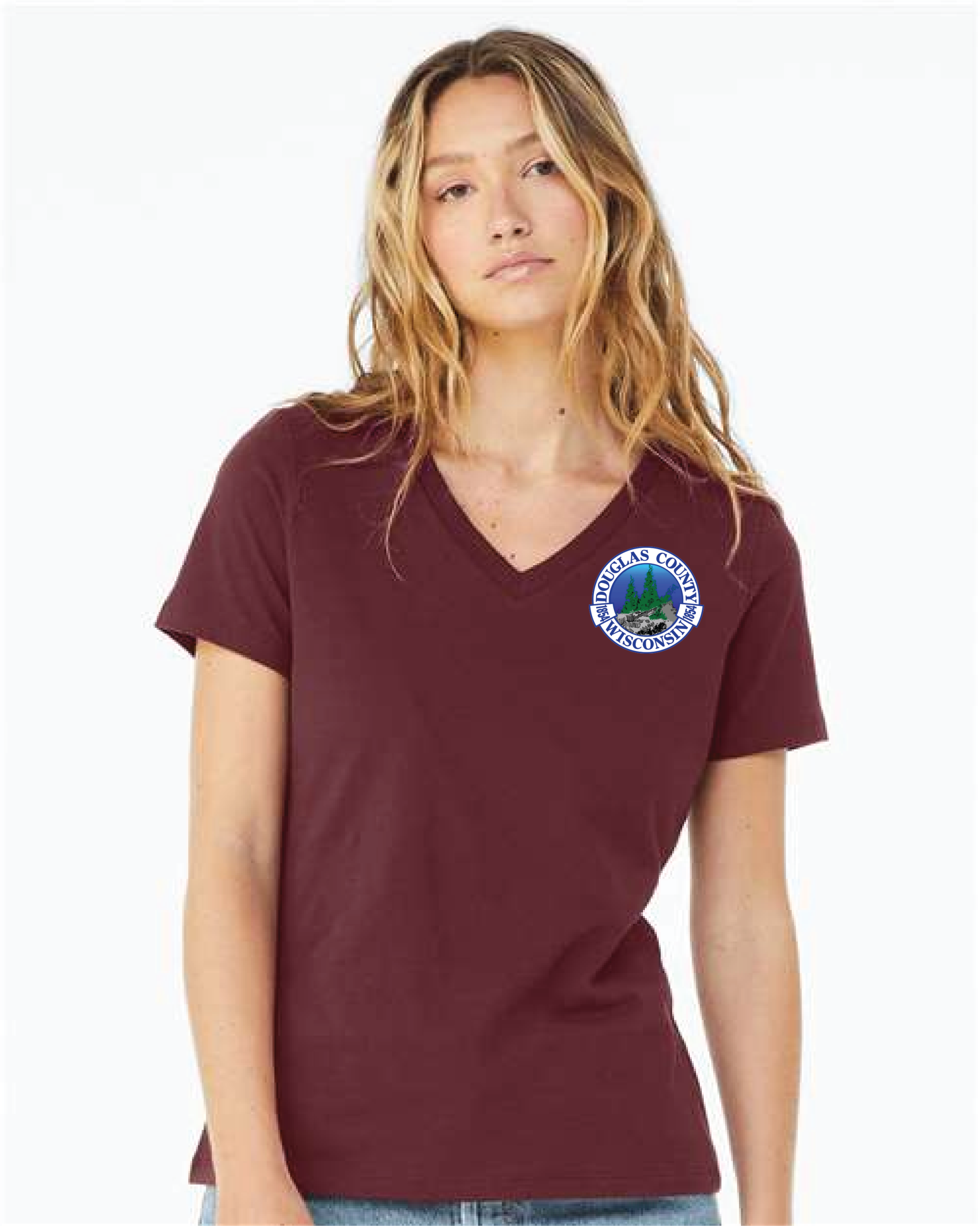 DC-6405 Women’s Relaxed Jersey V-Neck Tee