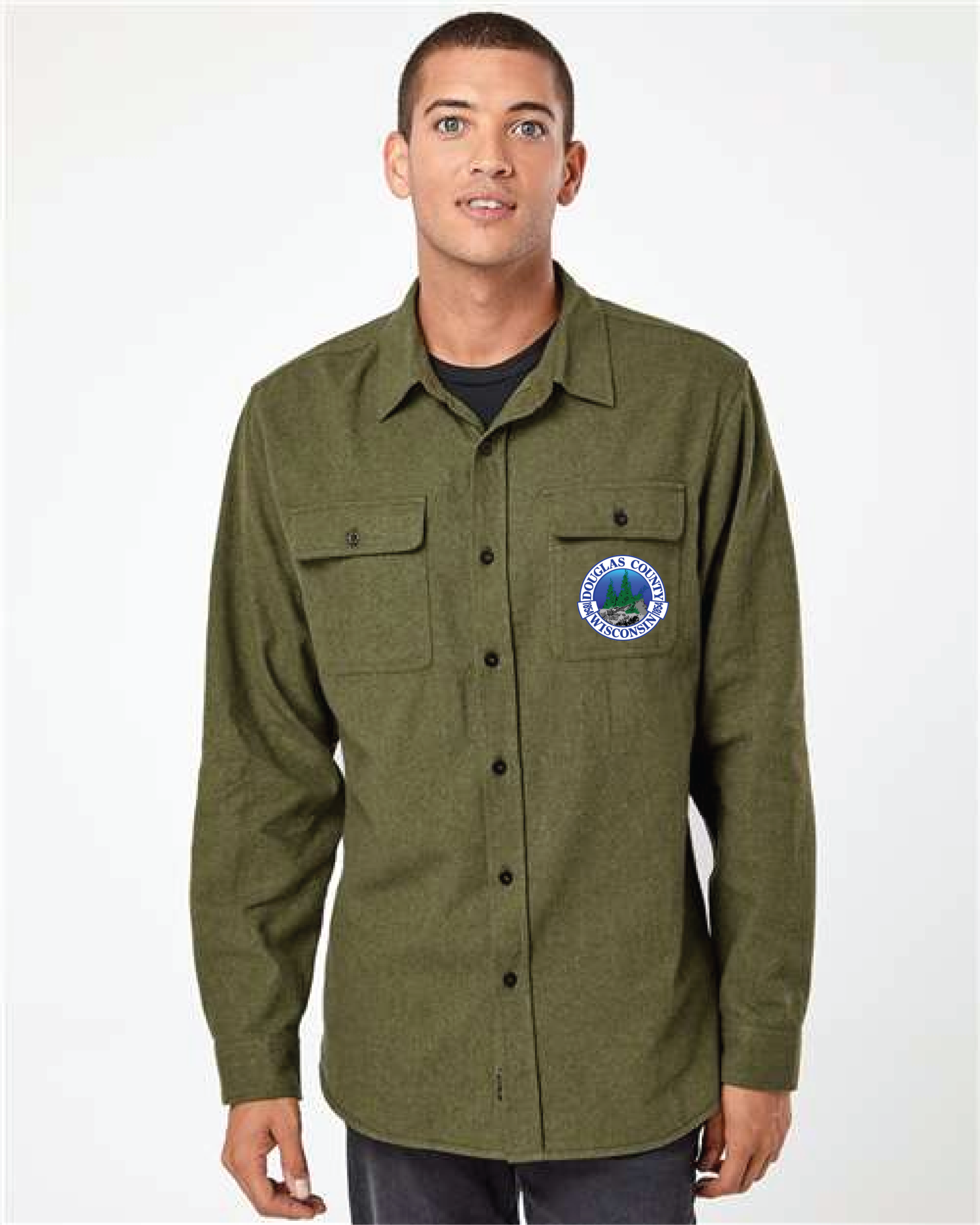 DC-8200 Men's Solid Flannel Shirt