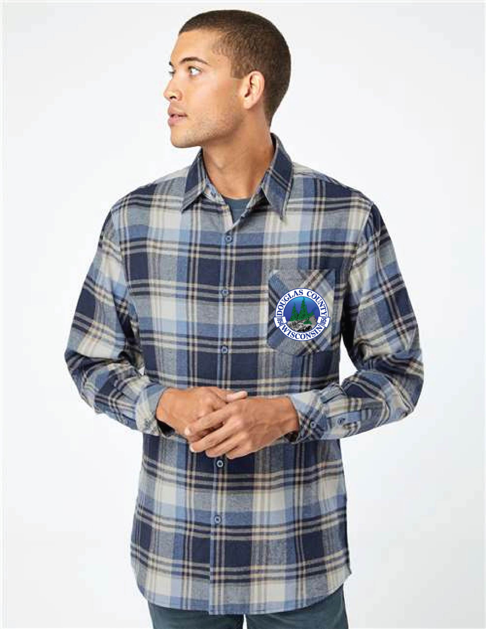 DC-8212 Men's Open Pocket Flannel Shirt