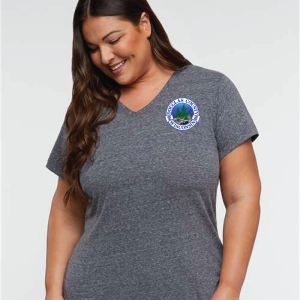 DC-3591 Women's Harborside Mélange V-Neck Tee - Image 3