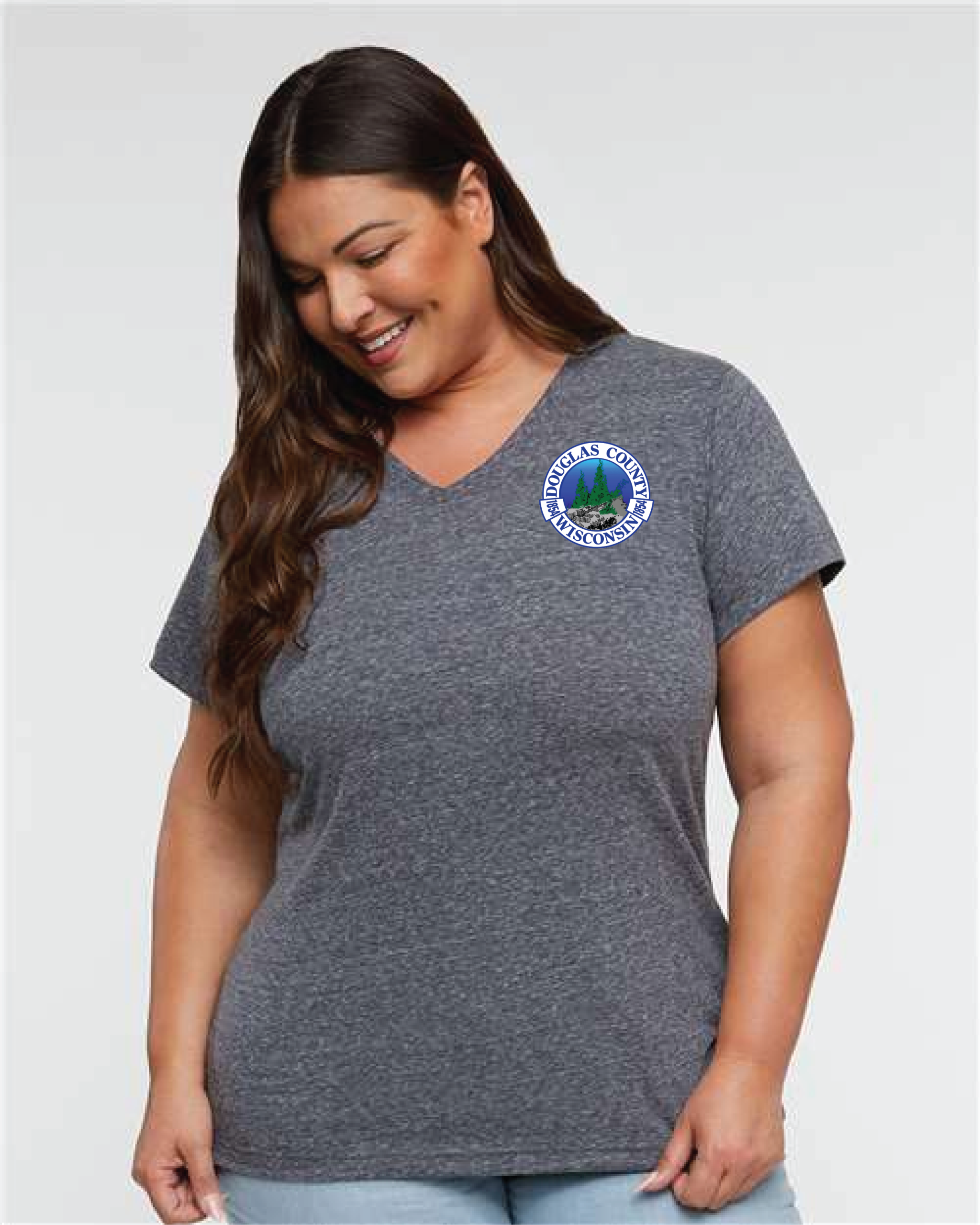DC-3591 Women's Harborside Mélange V-Neck Tee