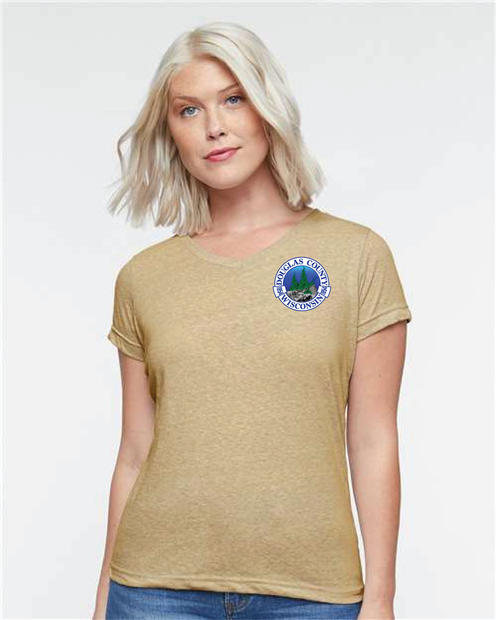 DC-3591 Women's Harborside Mélange V-Neck Tee