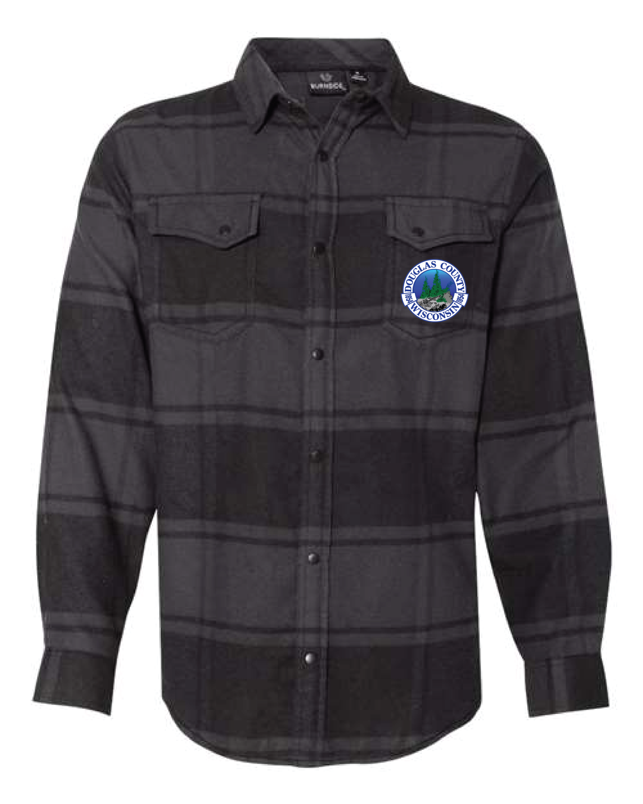 DC-8219 Men's Snap Front Plaid Flannel Shirt