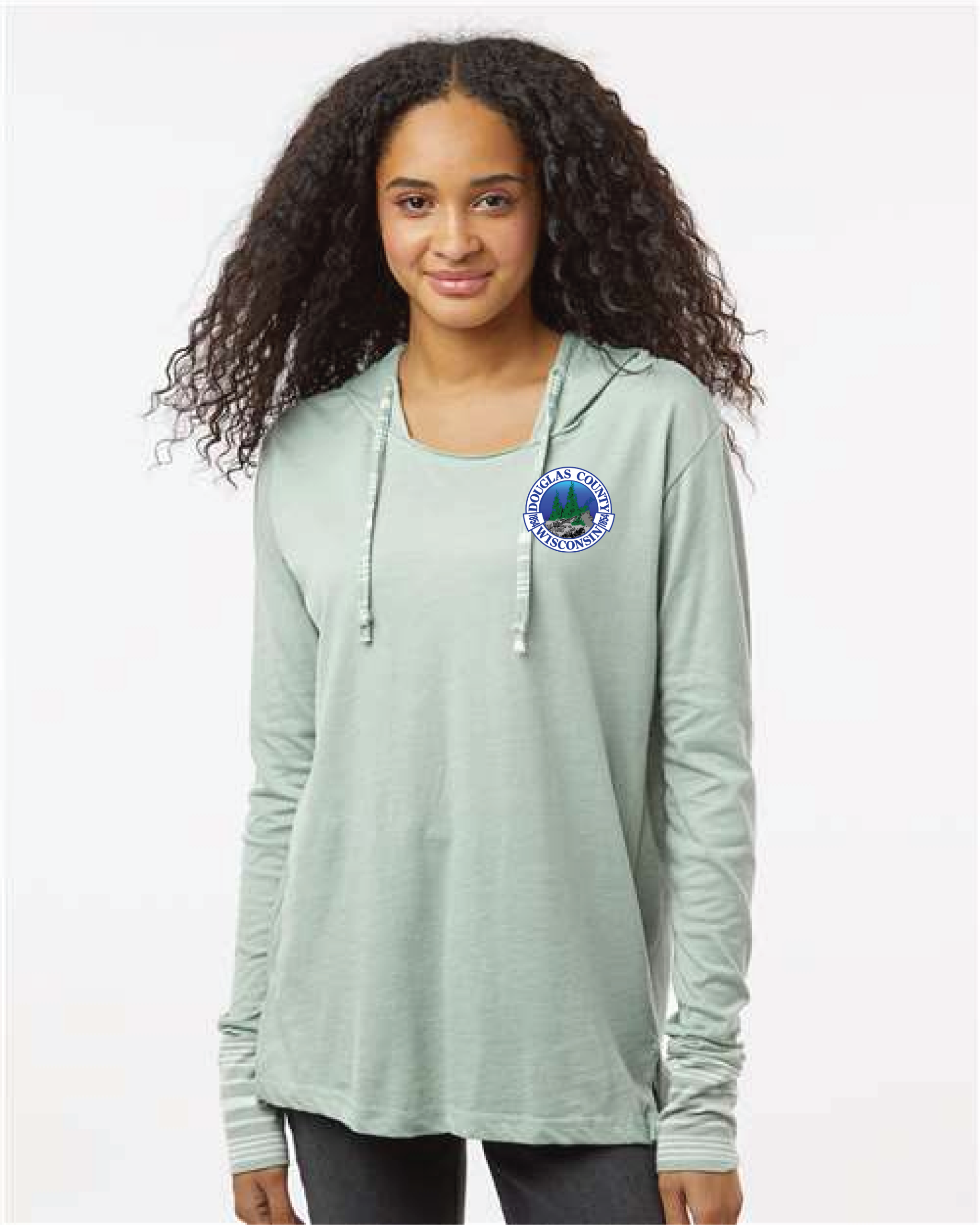 DC-W19439 Women's Heathered Jersey Hooded Tunic