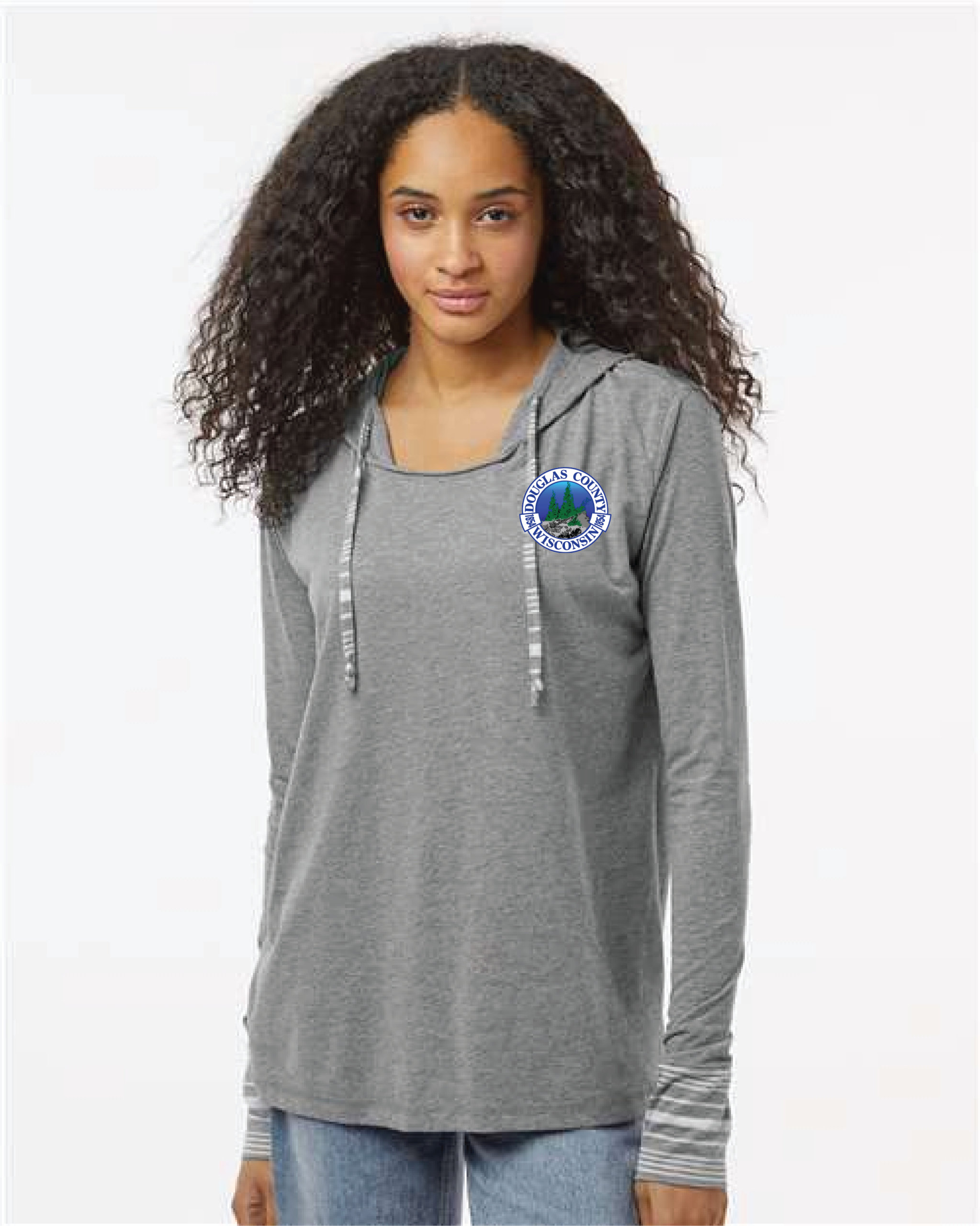 DC-W19439 Women's Heathered Jersey Hooded Tunic