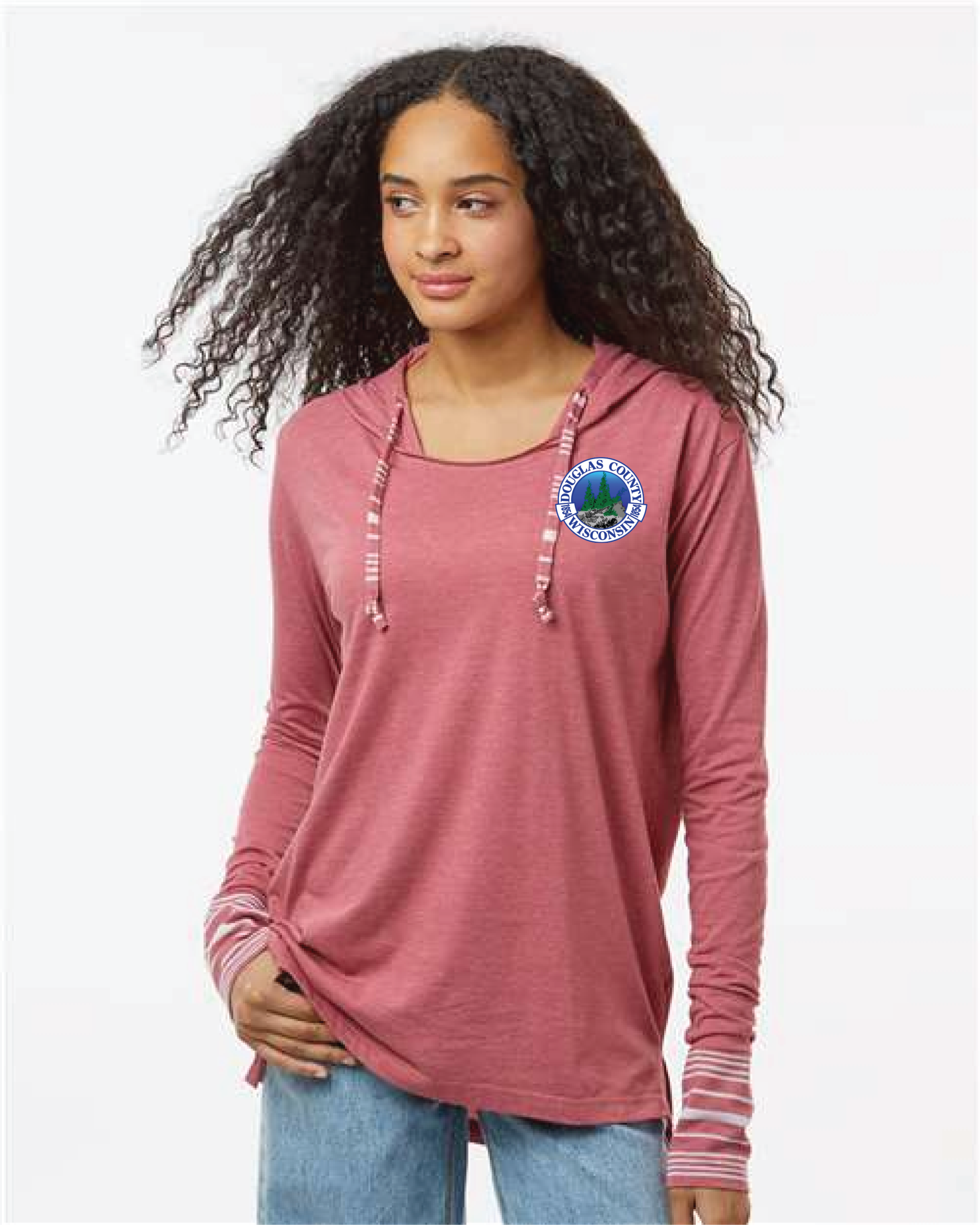 DC-W19439 Women's Heathered Jersey Hooded Tunic