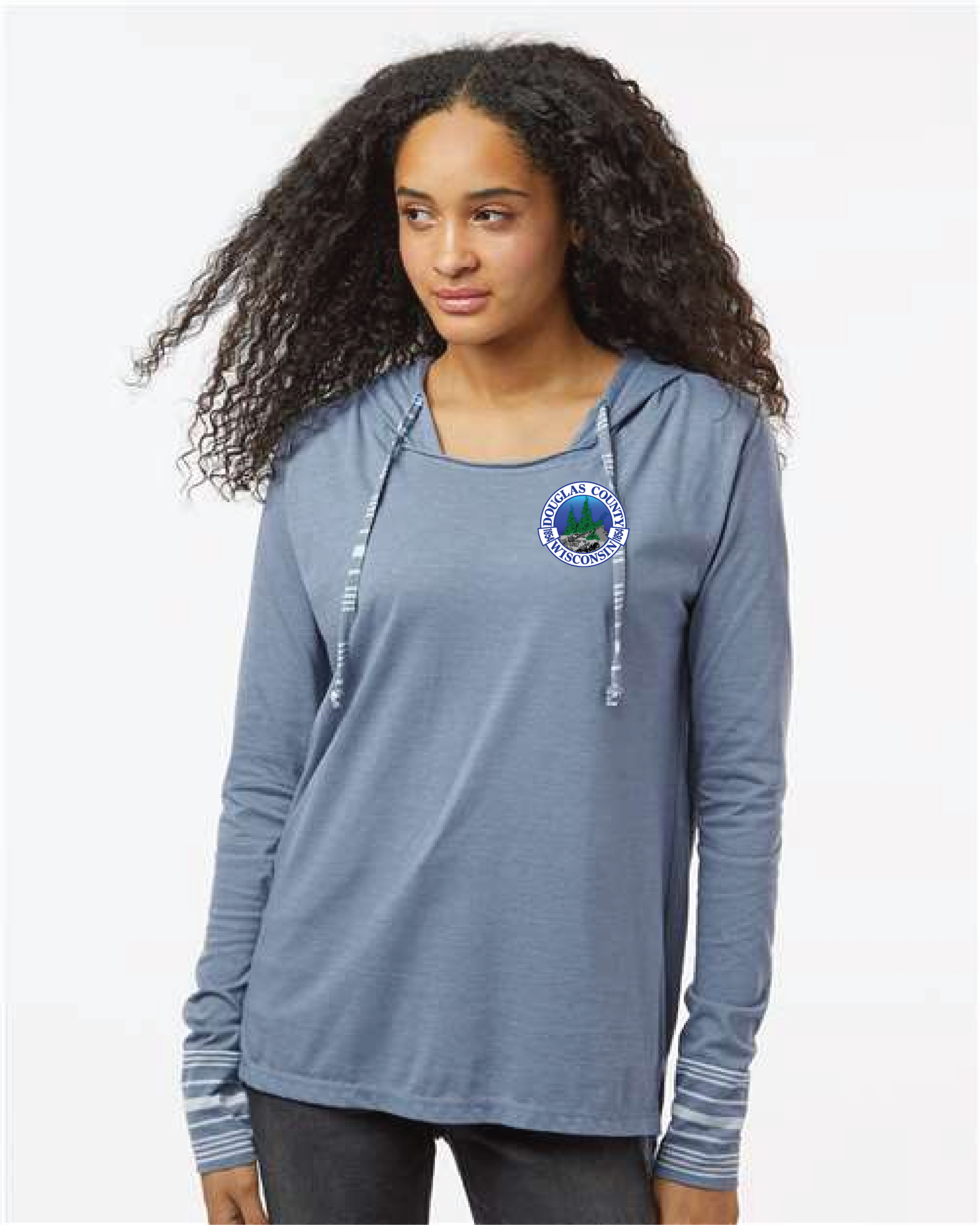 DC-W19439 Women's Heathered Jersey Hooded Tunic