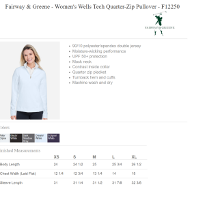 DC - F12250 Women's Wells Tech Quarter-Zip Pullover - Image 6