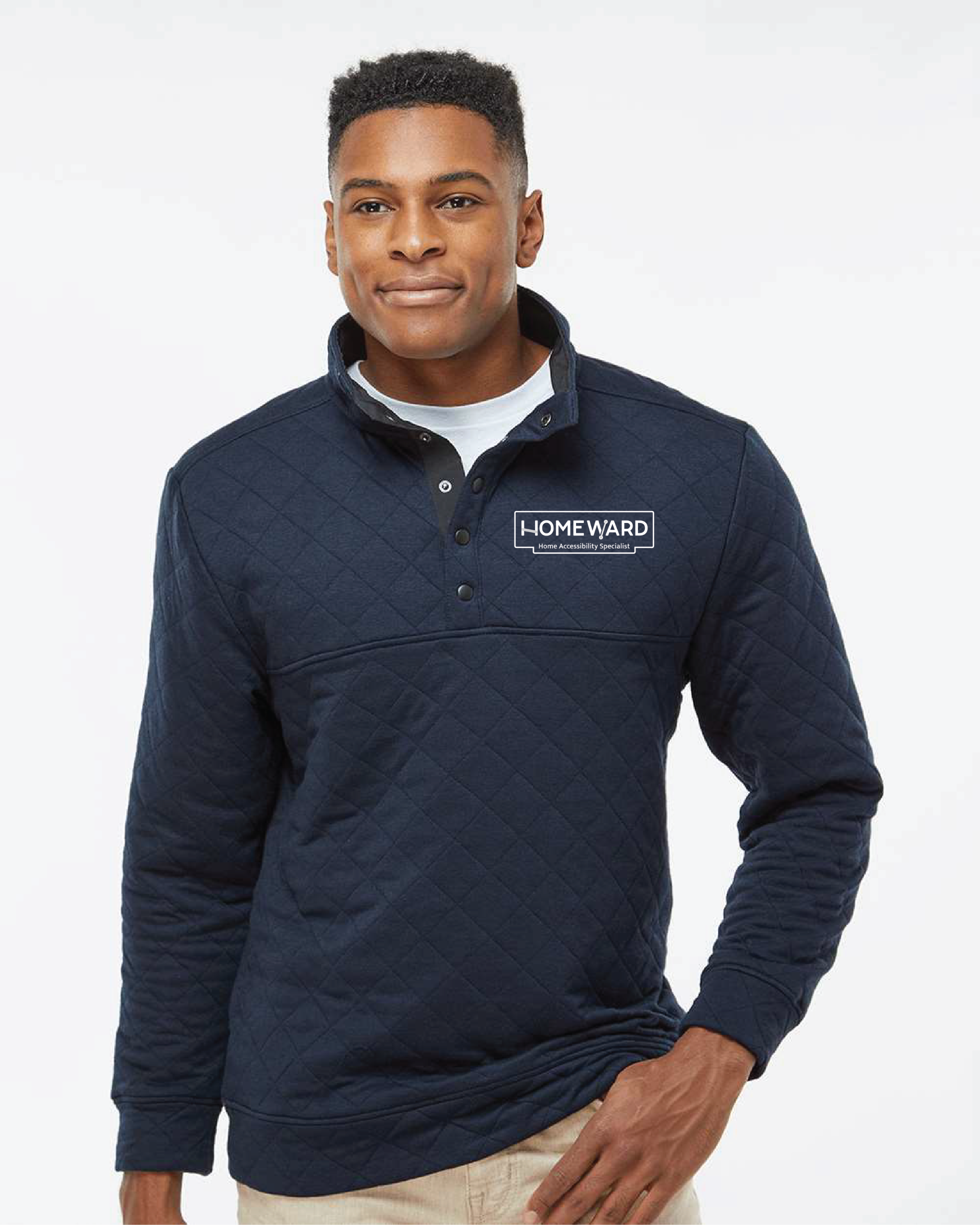 8890 Men's Quilted Half-Snap Pullover