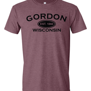 Gordon, WI EST 1860 T-Shirt - Image 1