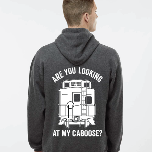 Lookin' at my caboose Premium Hooded Sweatshirt - Image 6