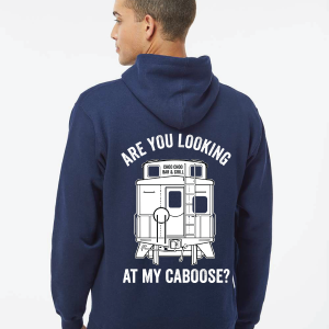 Lookin' at my caboose Premium Hooded Sweatshirt - Image 2