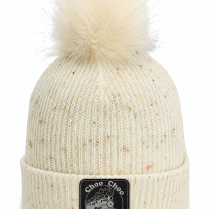 Womens Pom Cuffed Beanie 6014 - Image 2