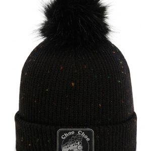 Womens Pom Cuffed Beanie 6014